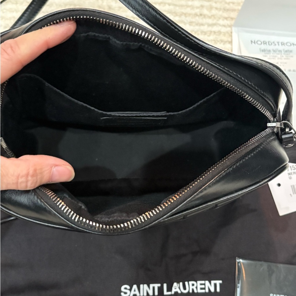 Saint Laurent Lou Camera bag black with silver hardware and BACK pocket. EUC - Picture 6 of 10